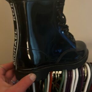Michael Kors Black Patent Leather Boots